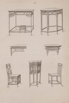 Plate XIII, Designs of Buildings, Furniture, Clothes, Machinery, and Implements of the Chinese, 1757 Creator: William Chambers.