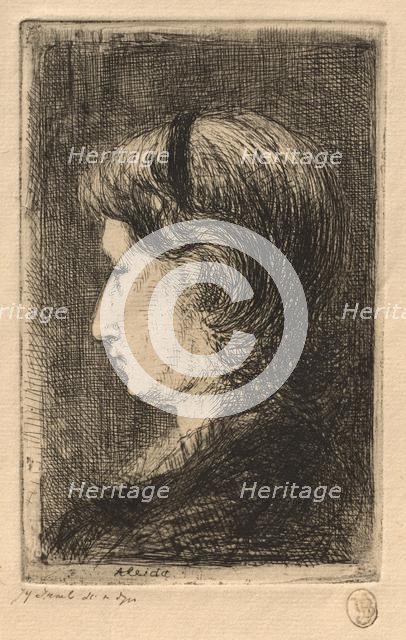 Portrait of Mrs. Israëls, 1875. Creator: Jozef Israëls (Dutch, 1824-1911).