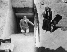 Visitors to the Tomb of Tutankhamun, Valley of the Kings, Egypt, 1923. Artist: Harry Burton
