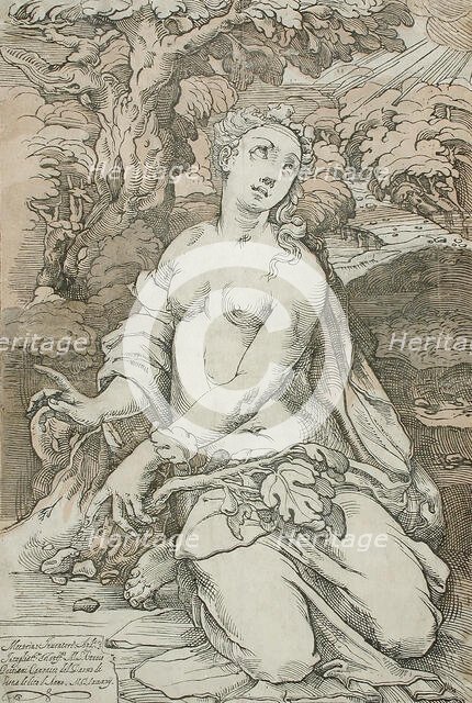 Eve, 1587. Creator: Andrea Andreani.