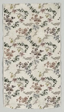 Length of Brocaded Silk, 1723-1774. Creator: Jean Baptiste Pillement (French, 1728-1808), style of.