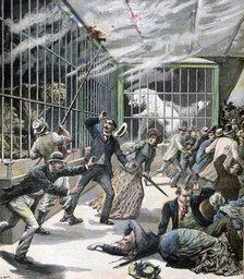 The incident at the menagerie, Montceau-les-Mines, France, 1891. Artist: Henri Meyer