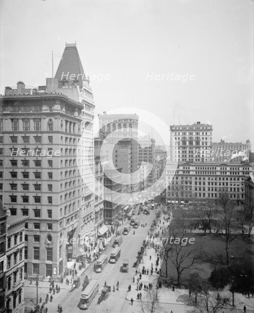 Looking up Broadway from City Hall, New York, c1903. Creator: Unknown.