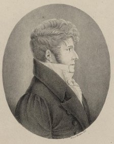 Portrait of the conductor and composer Gaspare Spontini (1774-1851), 1819. Creator: Winter, Heinrich Eduard von (1788-1825).