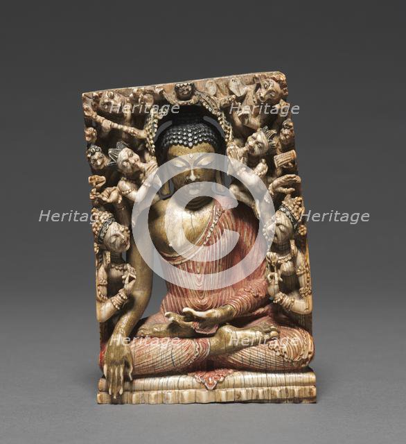 Temptation of Buddha by the Evil Forces of Mara, 700s. Creator: Unknown.