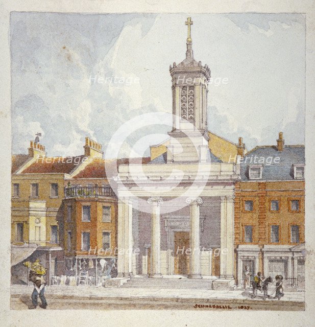 St Mark's Church, North Audley Street, London, 1827.                                     Artist: Robert Blemmell Schnebbelie