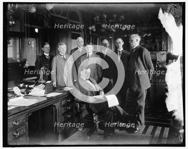 Josephus Daniels and group, between 1910 and 1920. Creator: Harris & Ewing.