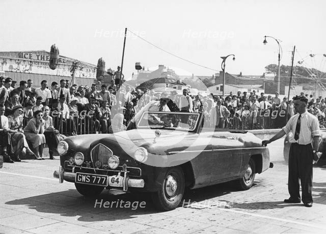 1949 Healey 2.4 Sportmobile drophead coupe, Morecambe rally 1952. Creator: Unknown.