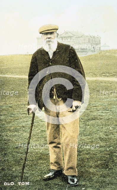 Old Tom Morris, Scottish golfer, postcard, 1900. Artist: Unknown