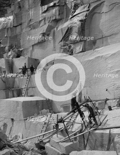 Channeling, a New England granite quarry, c1908. Creator: Unknown.