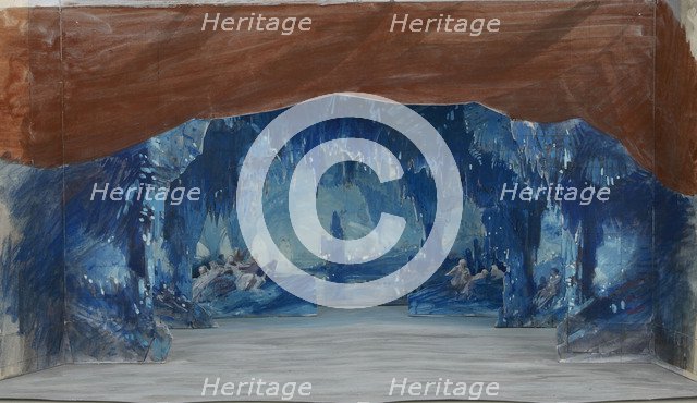 Set design for the Opera Don Carlos by Giuseppe Verdi. Paris, Théâtre de l'Opéra-Le Peletier, 11.03.