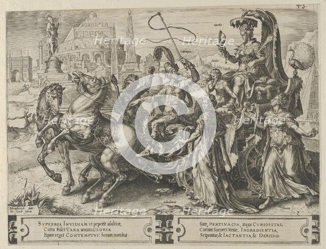 The Triumph of Pride, from The Cycle of the Vicissitudes of Human Affairs, plate 3, 1564. Creator: Cornelis Cort.