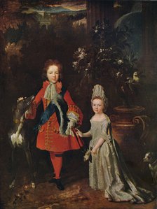 James Francis Edward Stuart (1688-1765), Louisa Maria Theresa Stuart (1692-1712), 1695, (1915). Artist: Nicolas de Largilliere