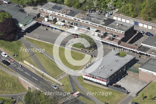 Late 1950s shopping parade and public house, Newfield Green, Sheffield, 2017. Creator: Dave Went.