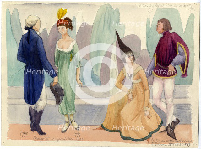 Historical costume, 1951. Creator: Shirley Markham.