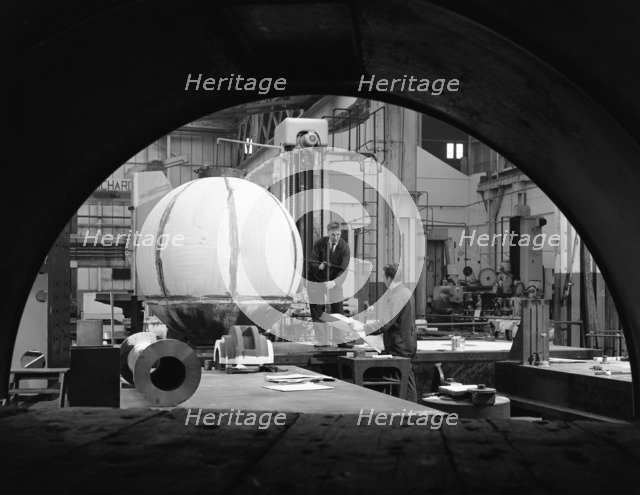 Construction of deep sea inspection chambers, Markham & Co, Chesterfield, Derbyshire, 1966. Artist: Michael Walters