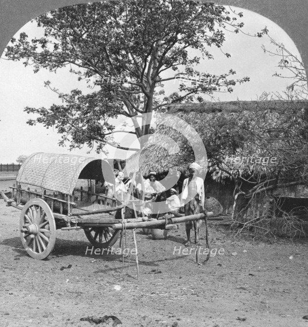 Village home built of bamboo and leaves, Burma, 1908.  Artist: Stereo Travel Co
