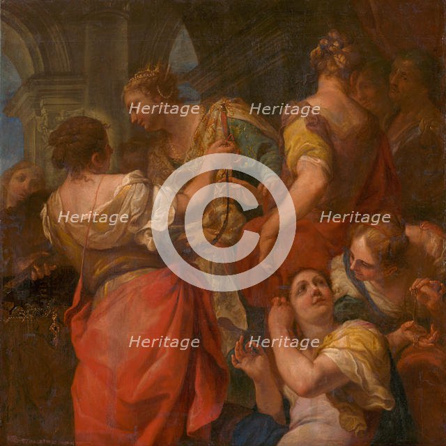 Achilles and the Daughters of Lycomedes, c. 1680. Creator: Molinari, Antonio (1655-1704).