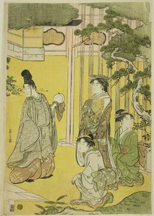 Wakana, Part 1 (Wakana, jo), from the series "A Fashionable Parody of the Tale of..., c. 1789/94. Creator: Hosoda Eishi.