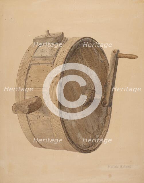 Butter Churn, c. 1942. Creator: Harold Ballerd.