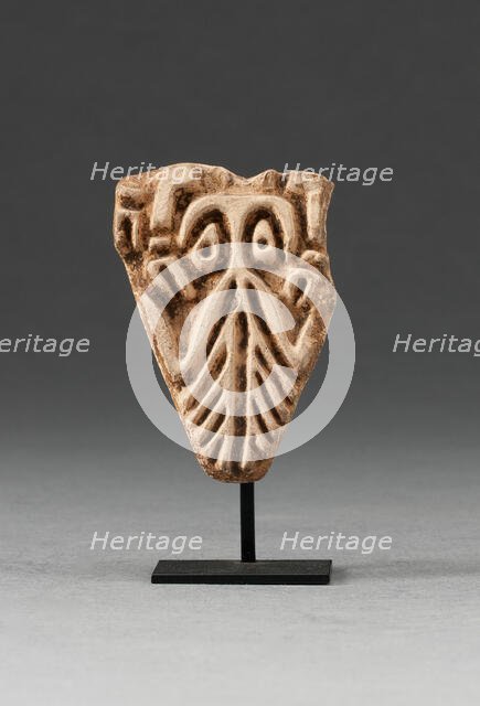 Stamp Depicting a Plant-like Motf, Possibly A.D. 1000-1500. Creator: Unknown.