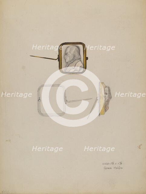 Cameo Brooch, c. 1936. Creator: Grace Halpin.