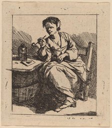 A Woman Smoking. Creator: Cornelis Bega.