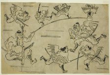 The Tengu King Training his Pupils, c. 1690. Creator: Hishikawa Moronobu.
