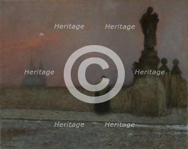 Early Evening in Hradcany, 1910-1915.