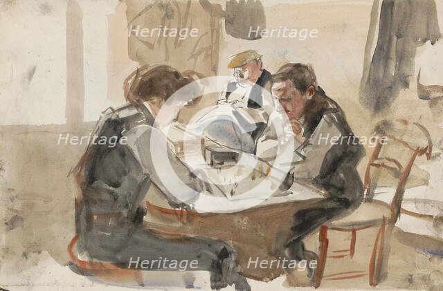 Men playing chess, 1875-1934.  Creator: Isaac Lazerus Israels.