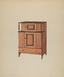 Press Cupboard, c. 1938. Creator: Charles Henning.