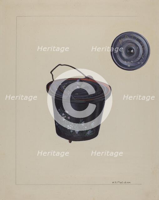 Child's Toy Iron Kettle, c. 1937. Creator: William O. Fletcher.