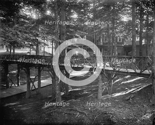 Rustic bridge, Chautauqua, c1898. Creator: Unknown.