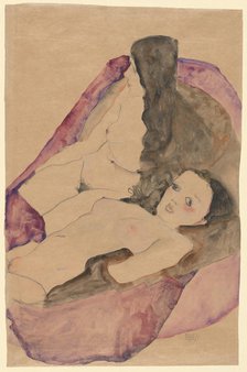 Two Reclining Nudes , 1911. Creator: Schiele, Egon (1890-1918).