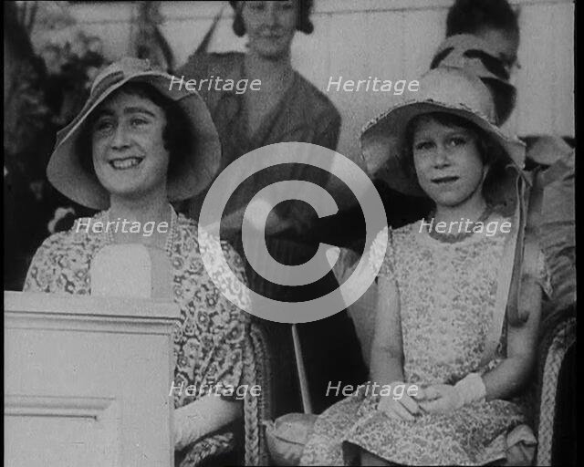 Princess Elizabeth Sitting with Her Royal Highness the Duchess of York, 1933. Creator: British Pathe Ltd.