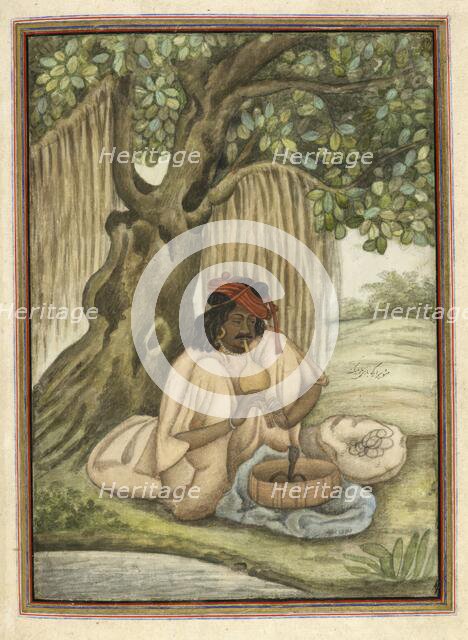 A snake-charmer of the Sapera caste, 1825 . Creator: Anon.