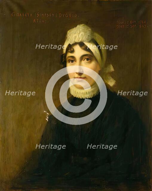 Mrs Elizabeth Duguid (Posthumous Portrait), 1870. Creator: George Reid.