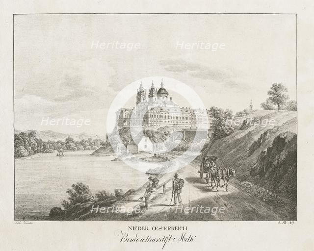 Nieder-oesterreich, Benedictinerstift Melk, 1819. Creator: Jakob Alt (Austrian, 1789-1872).