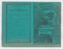 Cover for 'Coleccion de Cartas Amorosas Cuaderno No. 6', a young woman writing a lette..., ca. 1900. Creator: José Guadalupe Posada.