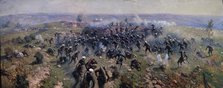 Battle of Gorni Dubnik on 24 October 1877, 1914. Artist: Grekov, Mitrofan Borisovich (1882-1934)