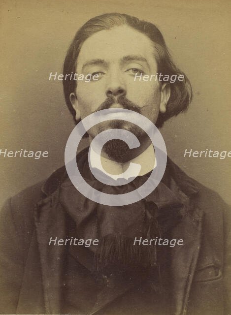 Chatel. Charles. 25 ans, né le 8/10/68 à Paris XVIIle. Anarchiste. 14/3/94., 1894. Creator: Alphonse Bertillon.