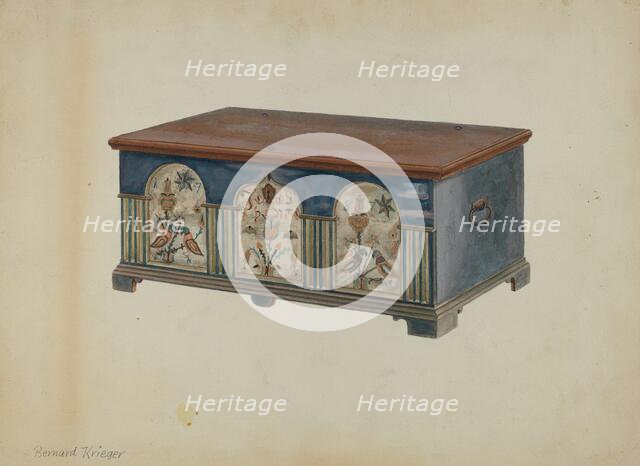 Pa. German Dower Chest, c. 1936. Creator: Bernard Krieger.