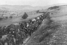 ''Les Mouvements de l'armee Serbe en Octobre; les retraite en bon ordre sur Prichtina.', 1916. Creator: Vladimir Betzitch.
