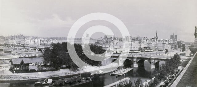 Le Pont-Neuf (actuel 6ème arrondissement, Paris). Vue prise du quai de la Monnaie...c1845-1860. Creators: Frederic Martens, Goupil and Co.