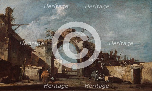 Ruined Archway, 1775/93. Creator: Francesco Guardi.