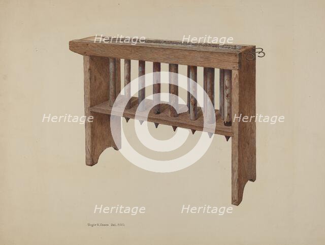 Candle Mold, c. 1940. Creator: Roger Deats.