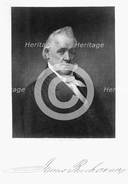 James Buchanan, 15th President of the United States of America, 19th century. Artist: Henry Bryan Hall I
