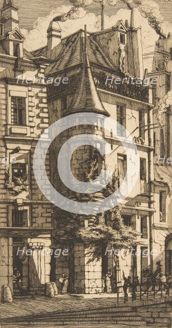 House with a Turret, rue de la Tixéranderie, Paris, 1852. Creator: Charles Meryon.