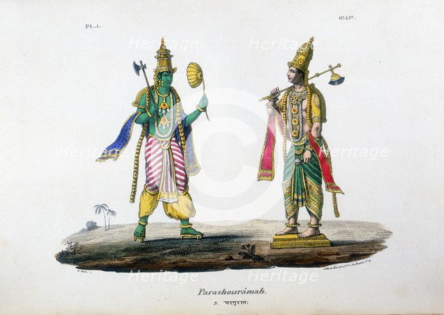 Vishnu one of the gods of the Hindu trinity (trimurti), c19th century. Artist: A Geringer