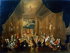 'Meeting of the Masonic Lodge, Vienna', 18th century. Artist: Anon